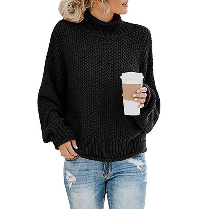 Pull en tricot épais pour femmes avec col haut et coupe décontractée Chic & Stil 1771933192