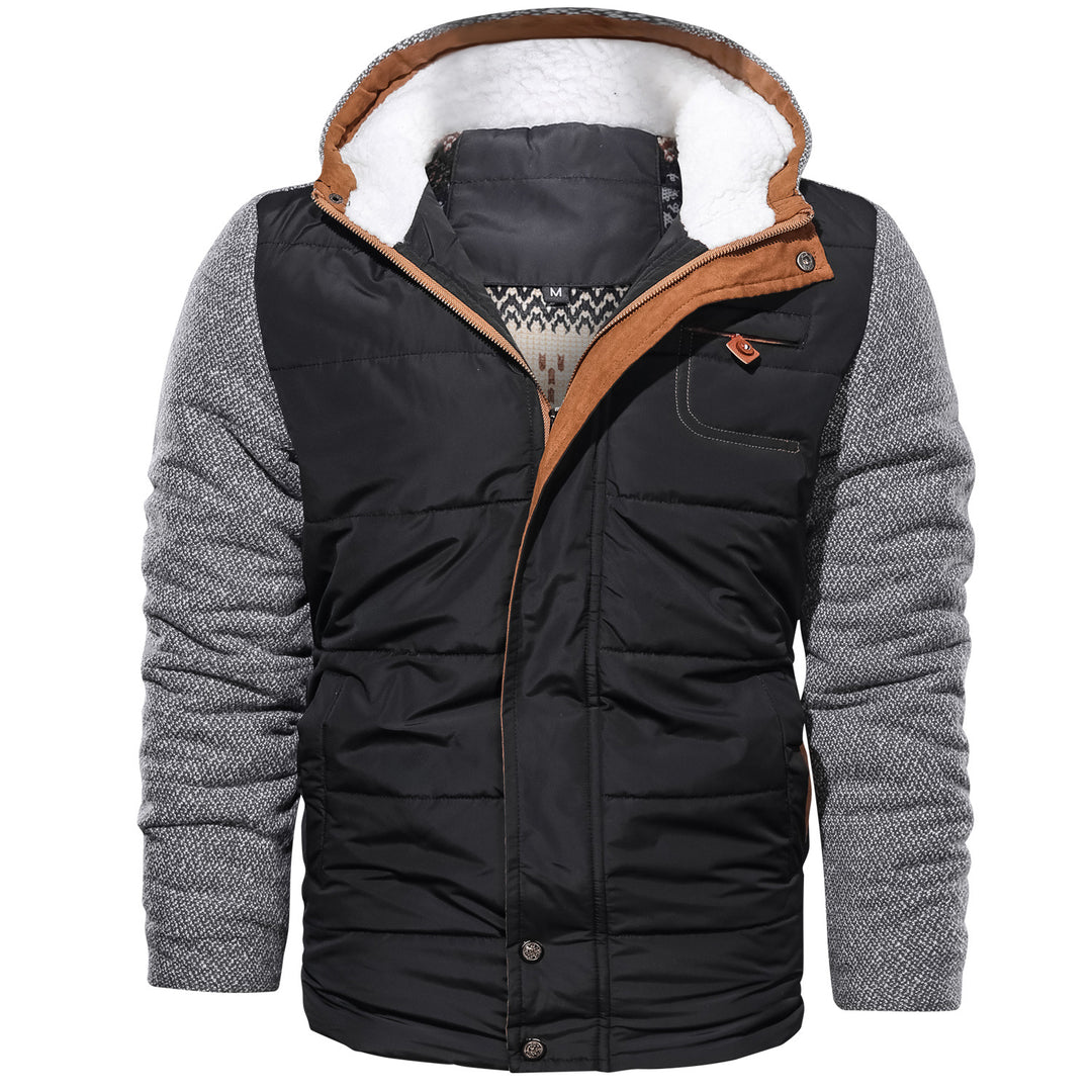 Men's quilted sports jacket with hood and warm inner lining Lune London