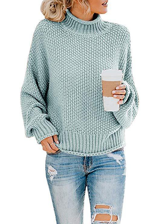 Chunky knit sweater for women with high collar and relaxed fit Lune Londonl 1758151575