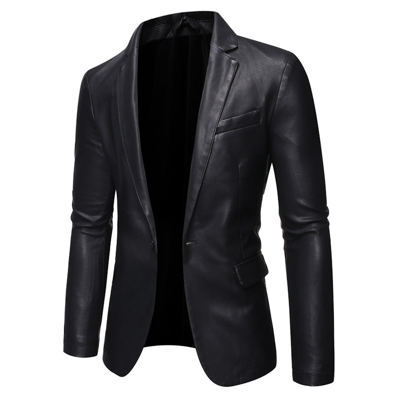 Men's Elegant Faux Leather Jacket with Modern Fit Lune London