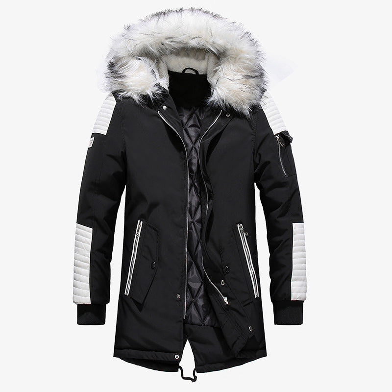 Men's winter jacket with removable faux fur collar and versatile pockets Lune London