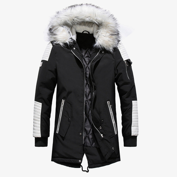 Men's winter jacket with removable faux fur collar and versatile pockets Lune London