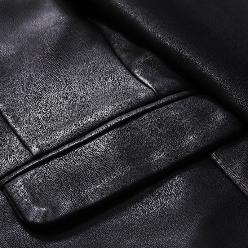 Men's Elegant Faux Leather Jacket with Modern Fit Lune London