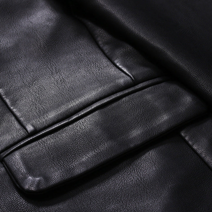 Men's Elegant Faux Leather Jacket with Modern Fit Lune London