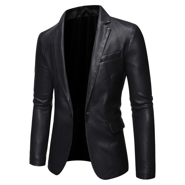 Men's Elegant Faux Leather Jacket with Modern Fit Lune London
