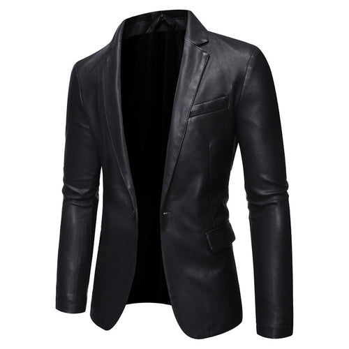 Men's Elegant Faux Leather Jacket with Modern Fit Lune London