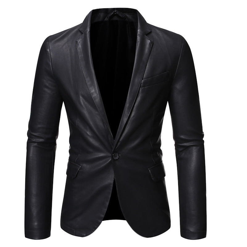 Men's Elegant Faux Leather Jacket with Modern Fit Lune London