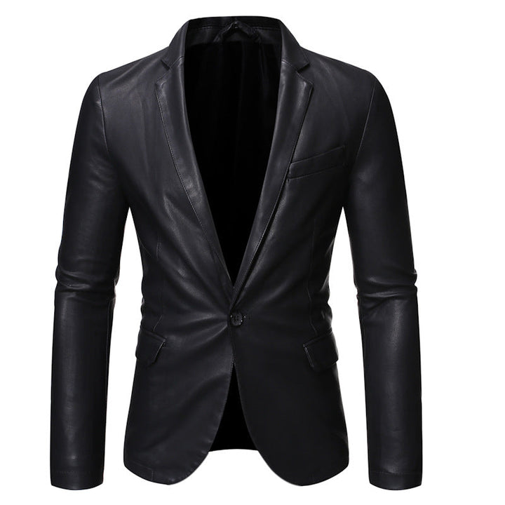Men's Elegant Faux Leather Jacket with Modern Fit Lune London