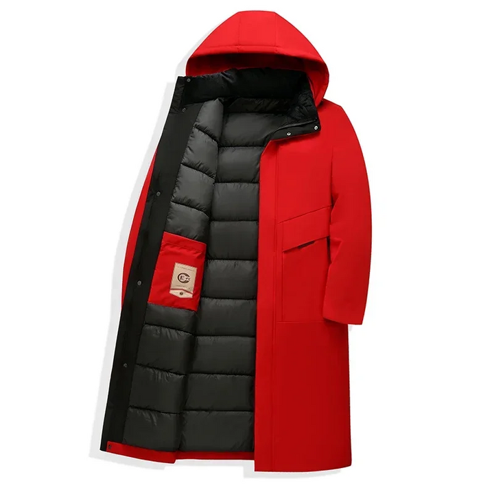 Lune London | Men's Longline Parka with Hood and Insulated Lining