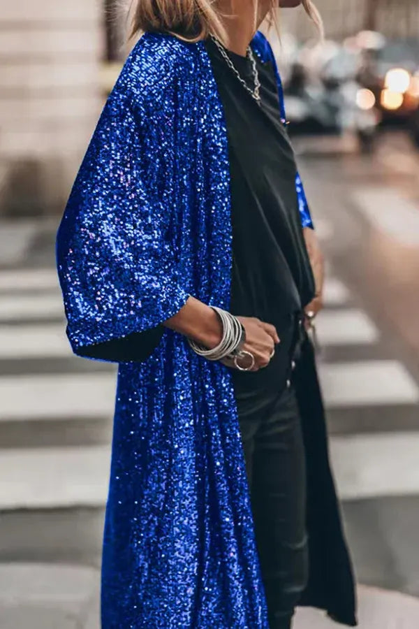 Lune London | Glamour Kimono Made Of Sequins with Keyhole