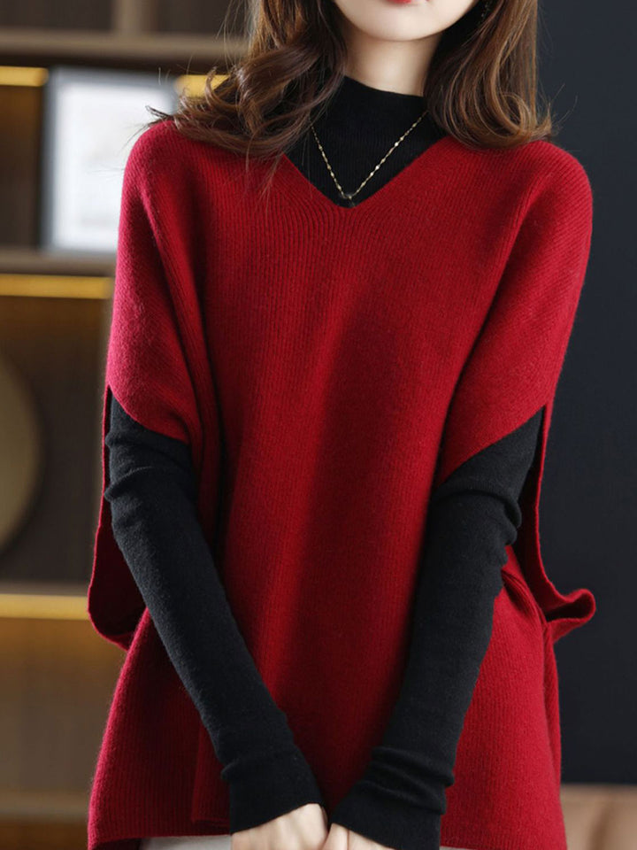 Lune London | Women's Casual V-Neck Knit Vest Solid Color Layer
