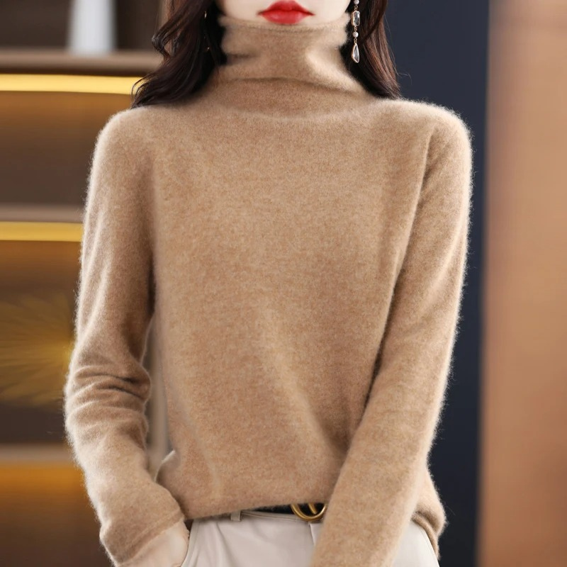 Lune London | Luxe Cashmere Pullover Women Soft Roll Neck Sweater Warm & Stylish