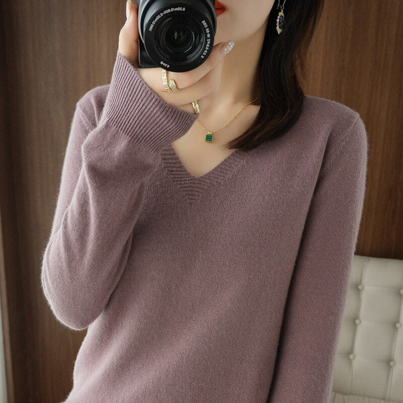 Chic Und Stil | V-Neck Made Of Cashmere