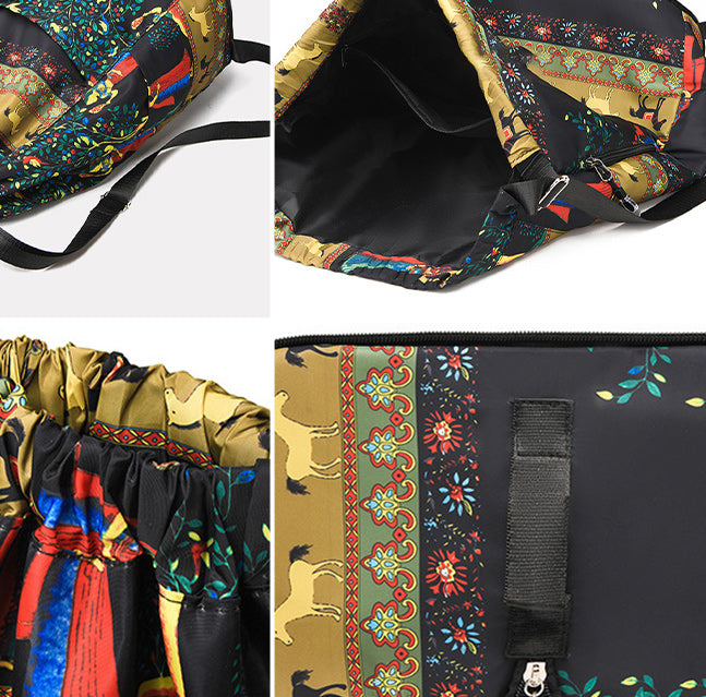 Chic und Stil | Foldable Backpack Large Waterproof Backpack for Folding with Drawstring