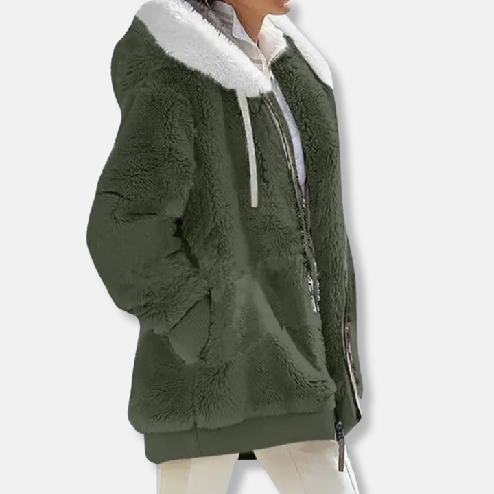 Lune London | Fleece Oversized Fleece Jacket - Hooded Zip Jacket