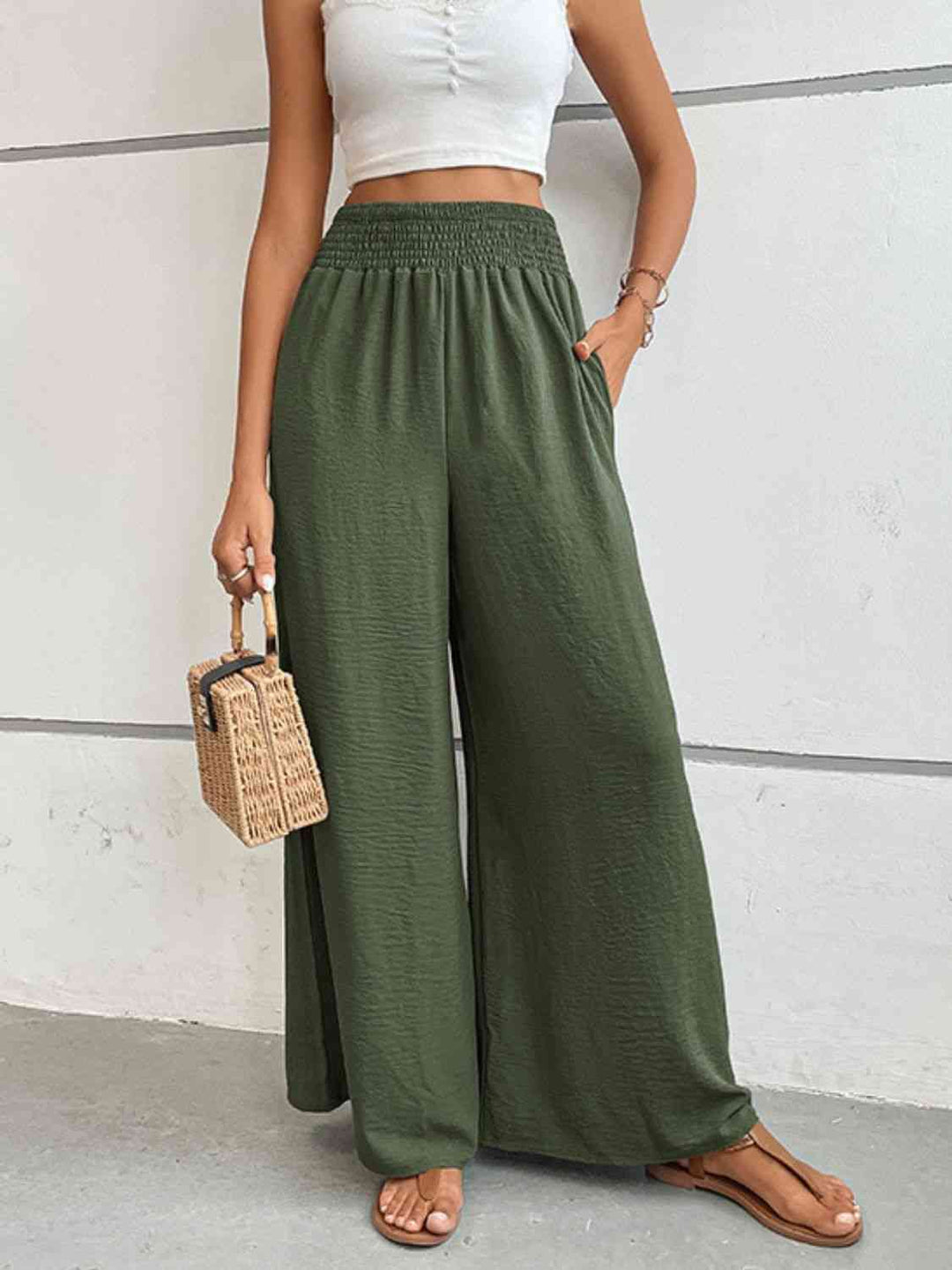Lune London | Pantalon large avec jambe ample et coupe décontractée