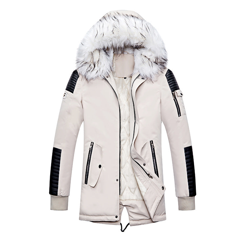 Men's winter jacket with removable faux fur collar and versatile pockets Lune London