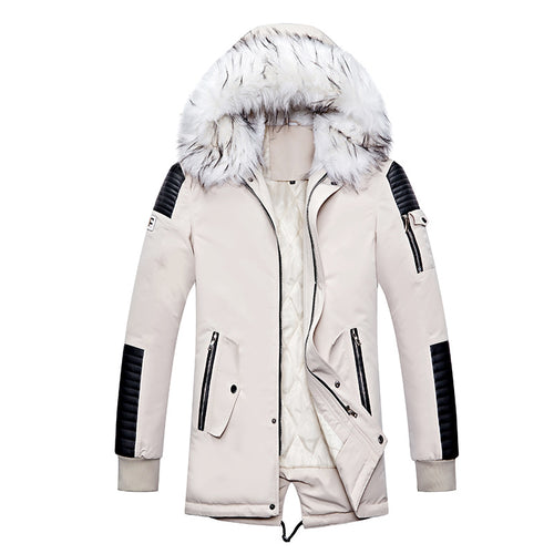 Men's winter jacket with removable faux fur collar and versatile pockets Lune London