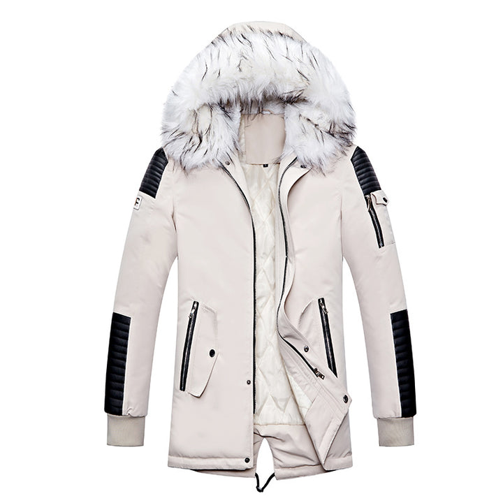 Men's winter jacket with removable faux fur collar and versatile pockets Lune London