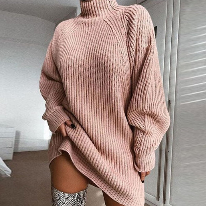 Women's sweater with high collar and raglan sleeves Lune London