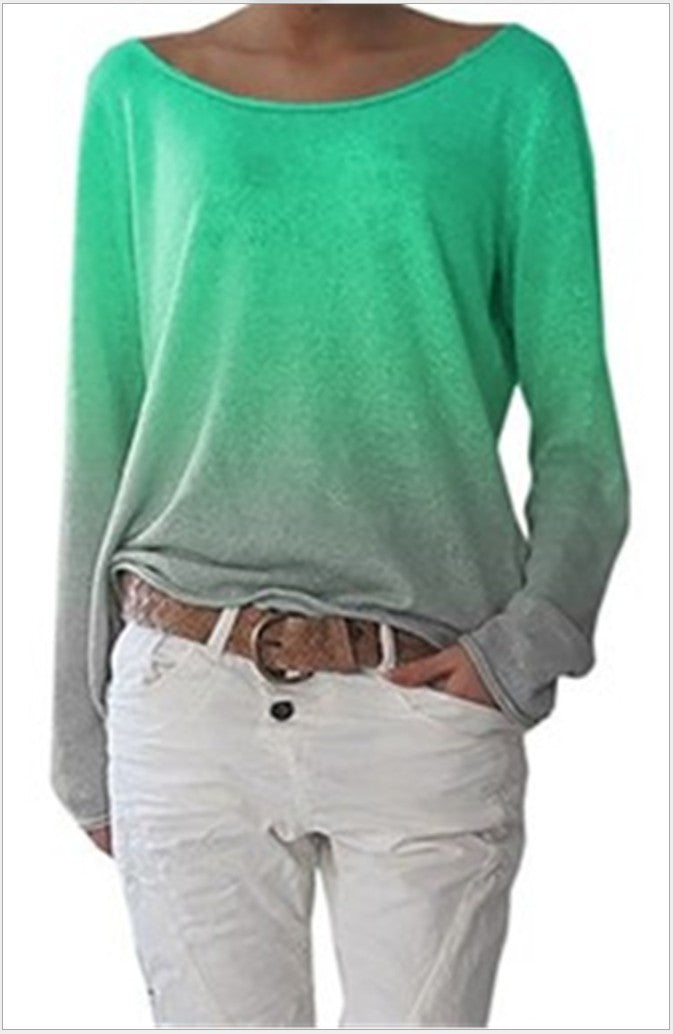 Sweatshirt Femme Oversize avec Design Ombre et Encolure Ronde Large Chic & Stil