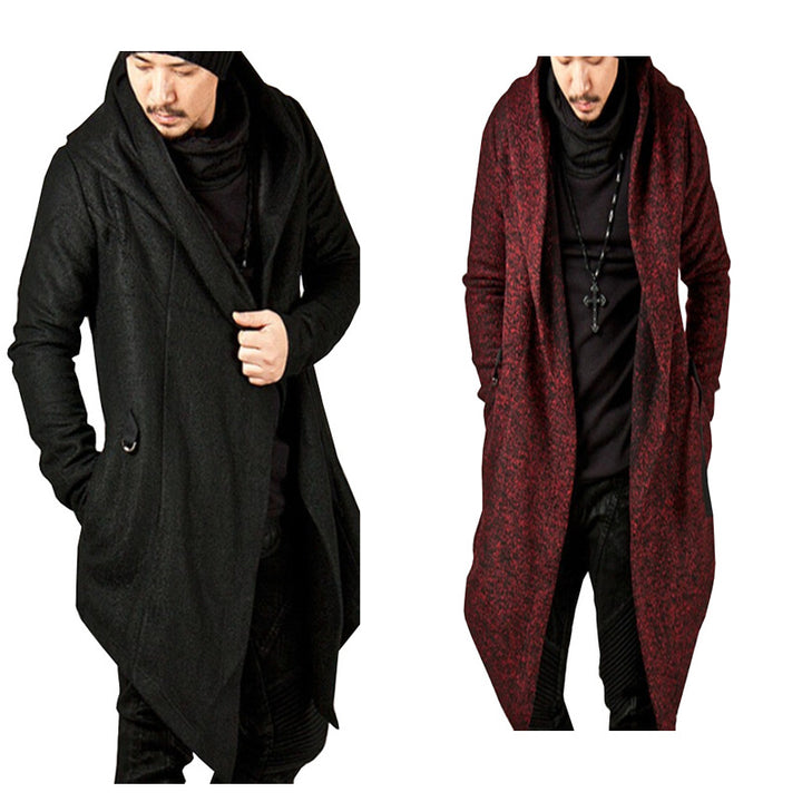 Casual knit coat for men with an expressive design and a hood Lune London