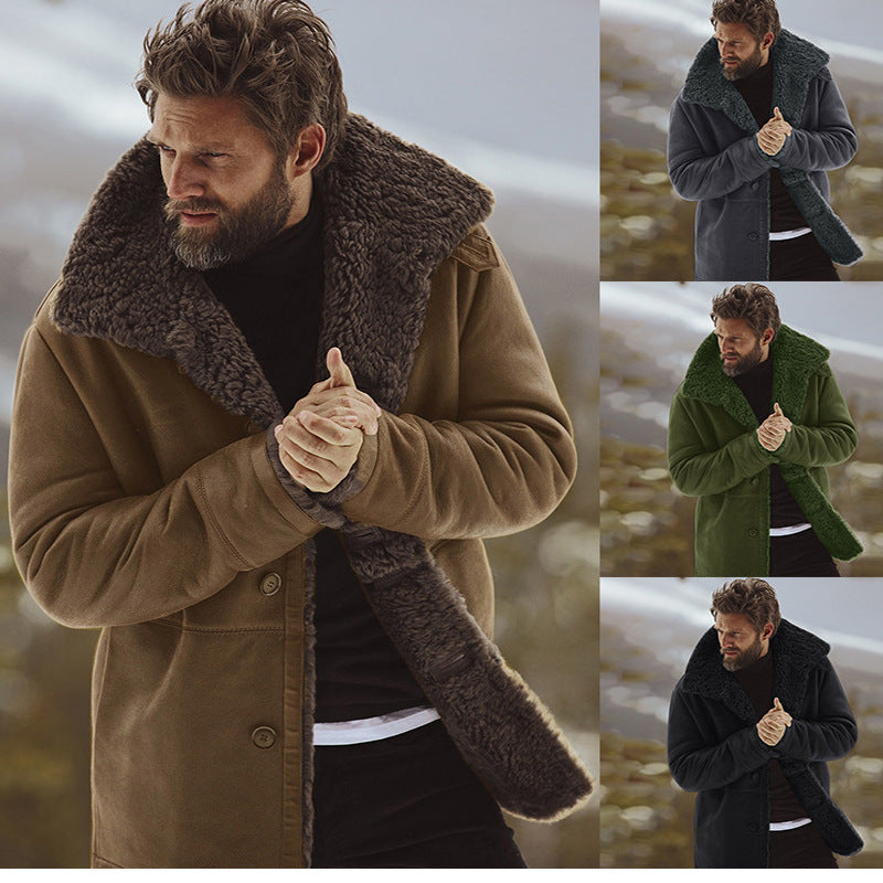 Long fur coat for men with luxurious lining Lune London