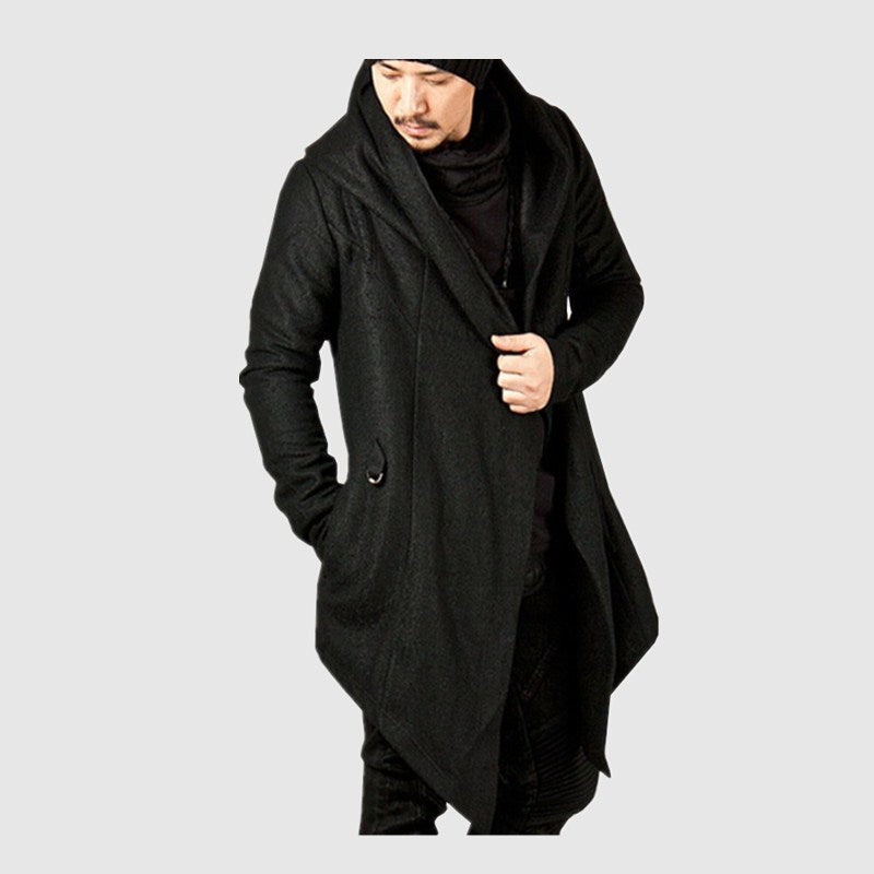 Casual knit coat for men with an expressive design and a hood Lune London