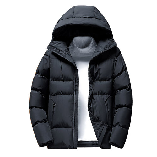 Winter down jacket for men with removable hood Lune London