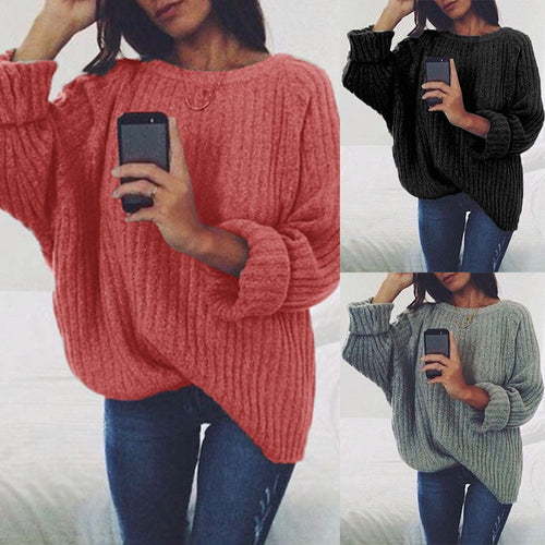 Chunky knit sweater for women with an oversized fit and structured design Lune London
