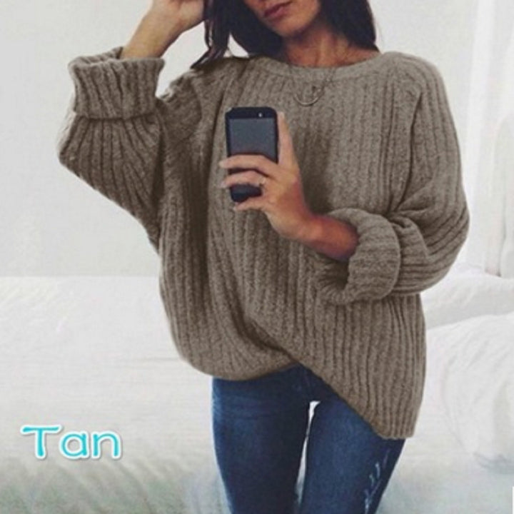 Thick knit sweater for women with a relaxed fit and wide sleeves Lune London