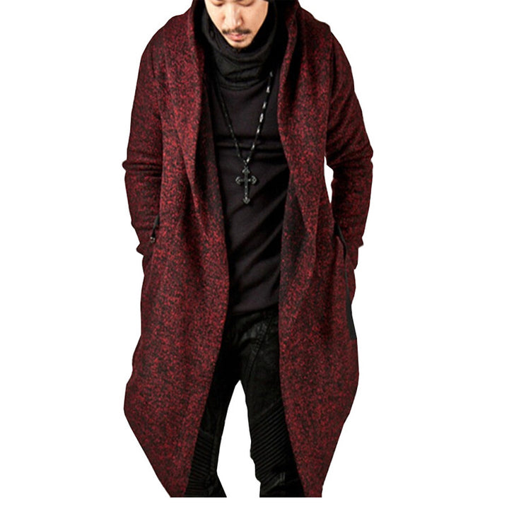 Casual knit coat for men with an expressive design and a hood Lune London