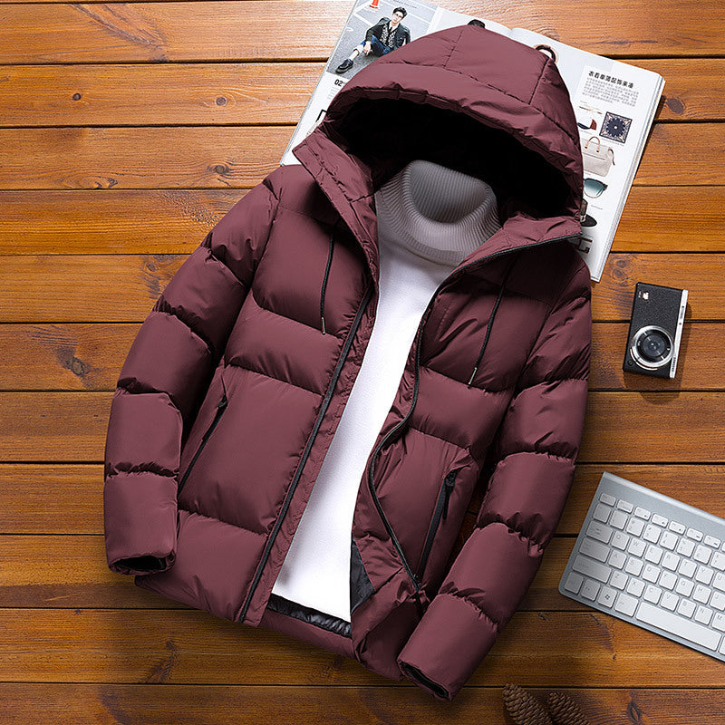Winter down jacket for men with removable hood Lune London