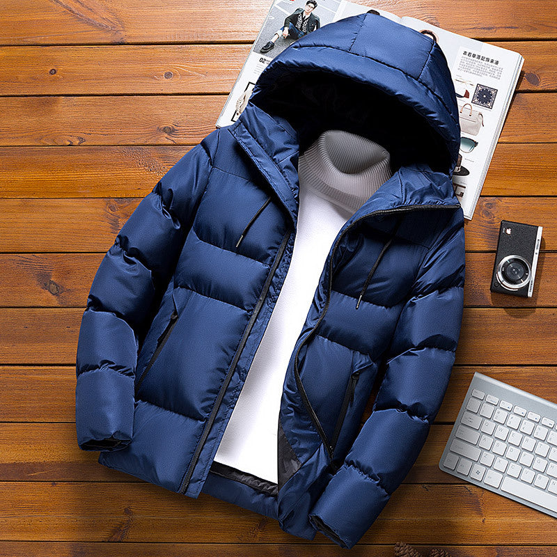 Winter down jacket for men with removable hood Lune London