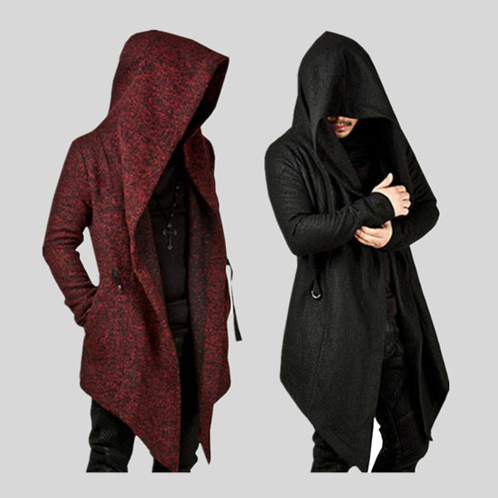 Casual knit coat for men with an expressive design and a hood Lune London