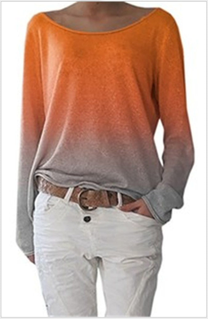 Sweatshirt Femme Oversize avec Design Ombre et Encolure Ronde Large Chic & Stil
