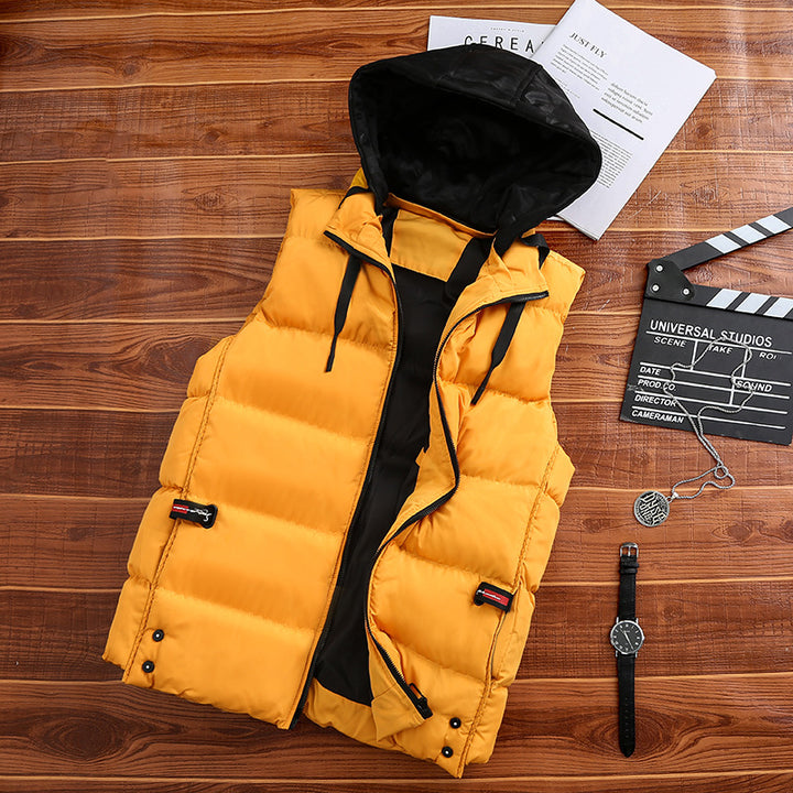 Unisex Lightweight Quilted Vest with Hood Lune London
