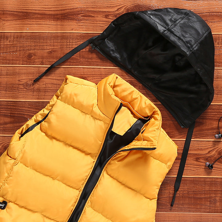 Unisex Lightweight Quilted Vest with Hood Lune London