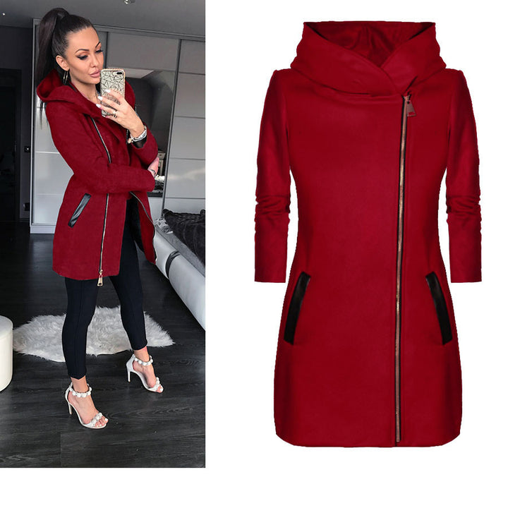 Manteau urbain pour femmes avec col cascade moderne Chic & Stil