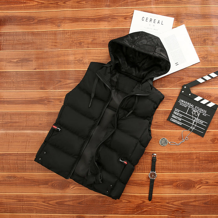 Unisex Lightweight Quilted Vest with Hood Lune London