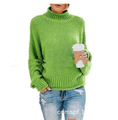 Oversized knit sweater for women with high collar and airy structure Lune Londonl