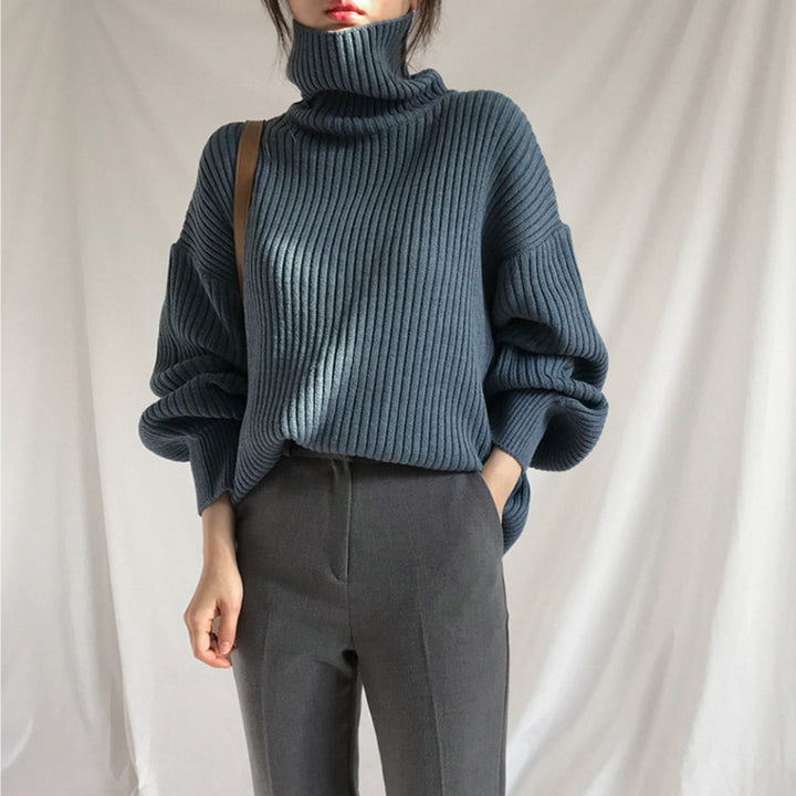Ladies Thick Turtleneck Sweater Lune London