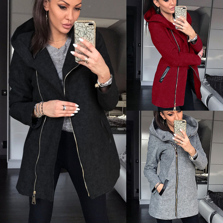 Manteau urbain pour femmes avec col cascade moderne Chic & Stil