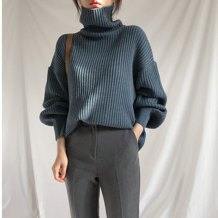 Ladies Thick Turtleneck Sweater Lune London