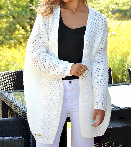 Women knitted chunky stitch vest with a structure as well as a relaxed fit Lune London