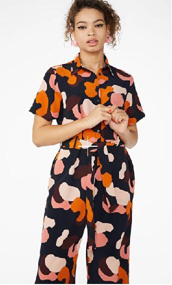 Lady jumpsuit with stylish color pattern and ventilated cut Lune London