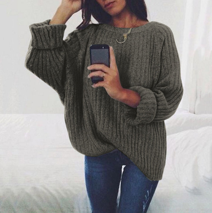 Thick knit sweater for women with a relaxed fit and wide sleeves Lune London
