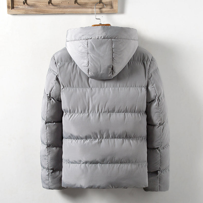Men's quilted transitional jacket with practical pockets and adjustable hood Lune London