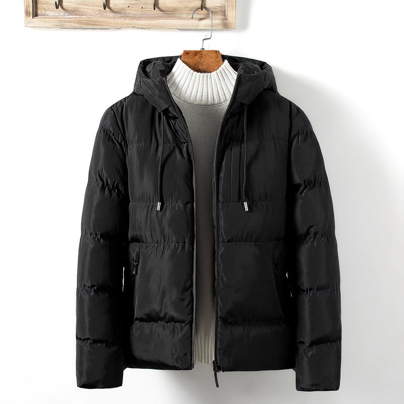 Men's quilted transitional jacket with practical pockets and adjustable hood Lune London