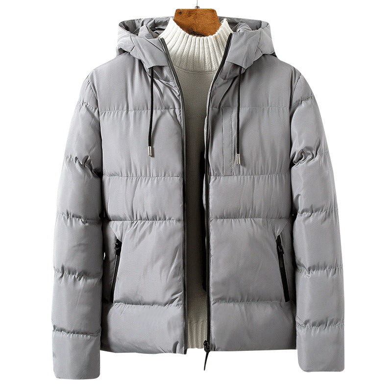 Men's quilted transitional jacket with practical pockets and adjustable hood Lune London